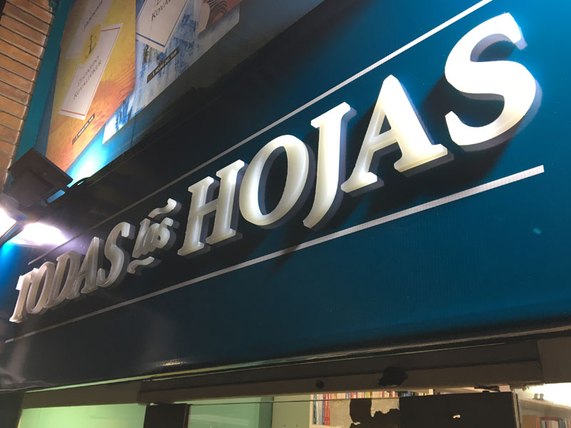 Letras corpóreas para grandes superficies en Valencia